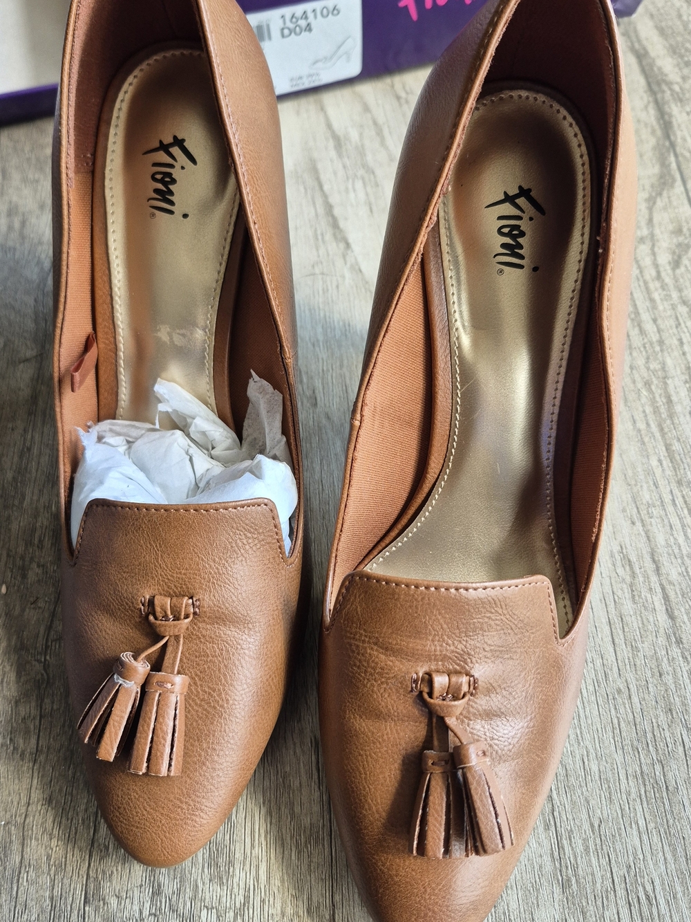 FIONI Clothing Women's Cognac Tassel Loafers